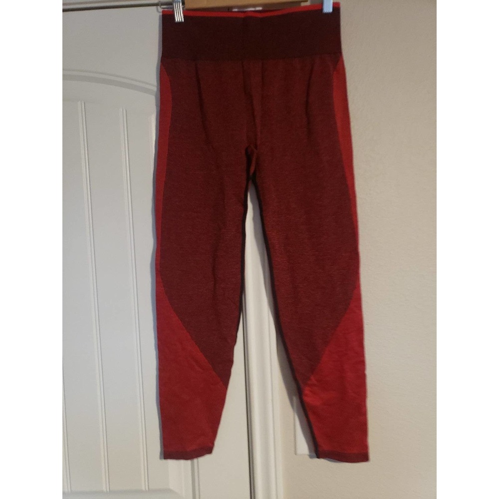 PINK red seamless leggings size Large
